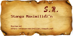 Stanga Maximilián névjegykártya